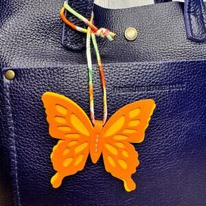 Monarch Butterfly Bag Charm Orange Flair Butterfly Purse Keychain NEW FAST SHIP